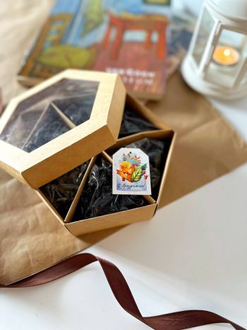 Менажница шестигранник под орехи/сухофрукты/конфеты/чай, крафт — изображение 3